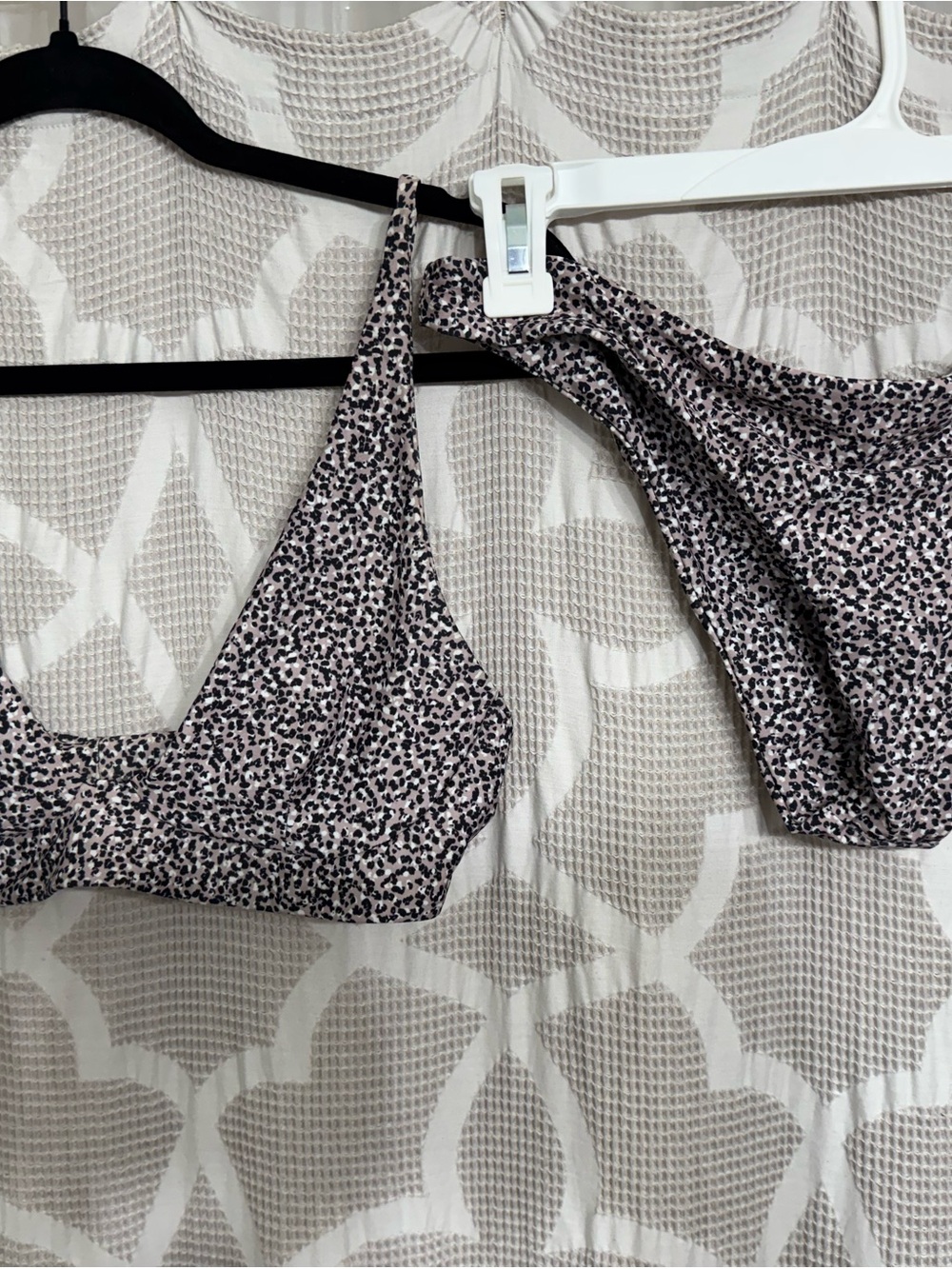 PacSun Pink and Black Leopard Bikini Set